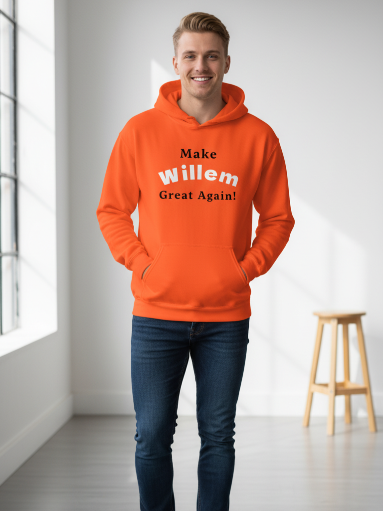 Make Willem Great Again Oranje Hoodie