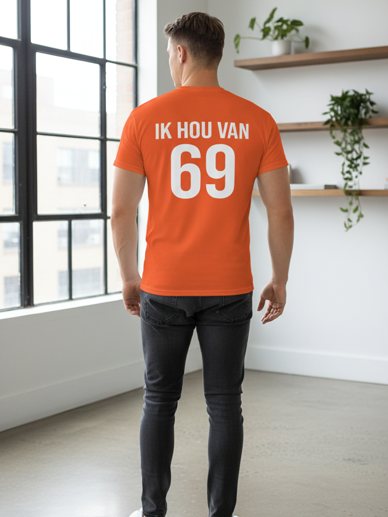Ik Hou Van 69 Oranje T-shirt