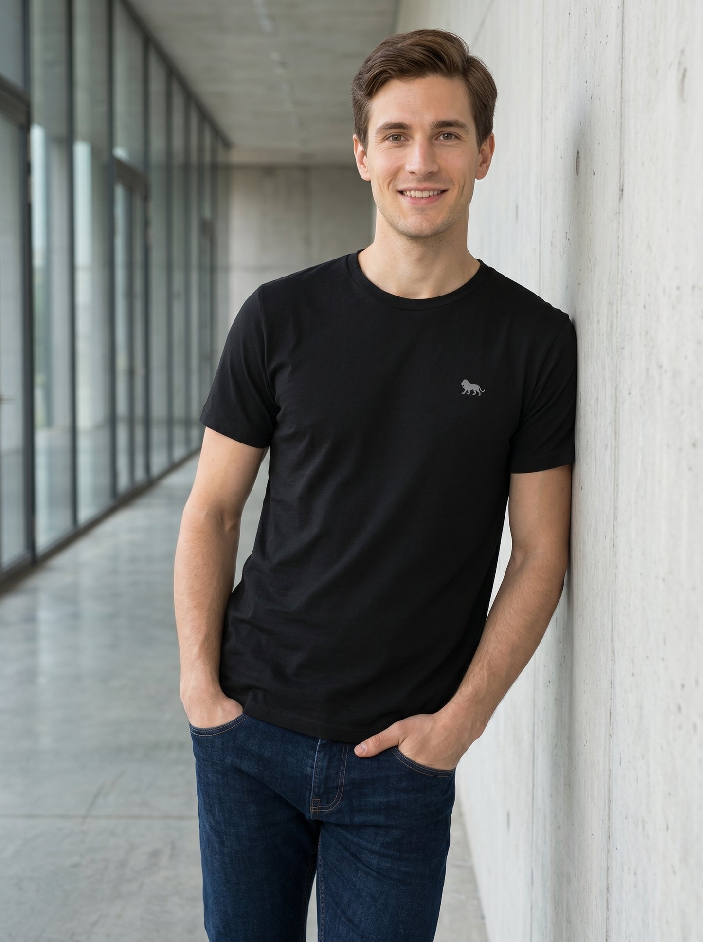 Leeuw Signature T-shirt Zwart